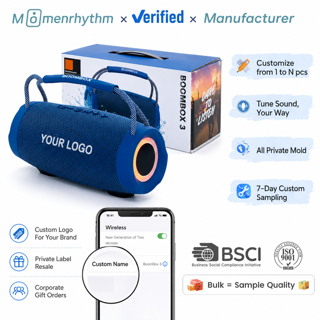 New Arrival Portable Outdoor Speaker Loud Bass Subwoofer for Boombox 3 Original Wireless Speaker Popular Choice