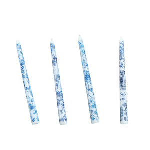 25cm <strong>Blue</strong> White Soybean Mixed Wax Cylindrical Candlestick Chinese Romantic Candlelight Dinner Wedding Festival <strong>Candle</strong> - Product Image 5
