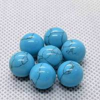 Perles de turquoise en pierres précieuses naturelles de 8mm Perles de pierre non percées et à moitié percées Catégorie Produit
