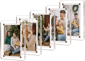 Marcos de Fotos Acrílicos Transparentes de Doble Cara Magnéticos con Logotipo Personalizado, Diseño Rectangular para Hogar, Oficina y Dormitorio - Product Image 3