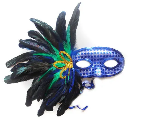 High Prime Quality Half Face Feather Mask For Masquerade Carnival Party DecorativeFeather Birthday Party Mask /Halloween