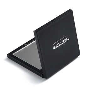 High Quality Black <b>Square</b> Double Side ABS Cosmetic Pocket <b>Mirror</b> From Brand Promotion - Product Image 2
