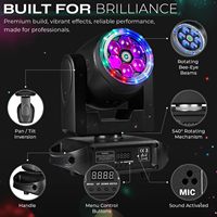 Профессиональный сценический светильник Six Bee Eyes, лазерный RGBW DMX512, активация звуком, дистанционное управление, автоматическое включение, теплоотвод, для KTV, баров, свадеб