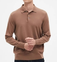 Polo en cachemire à boutons, pull-over en cachemire pour hommes, design classique personnalisé