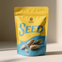 Sachets en plastique imprimés laminés en feuille pour graines de tournesol et de légumes, 50g, 100g, 250g, 500g