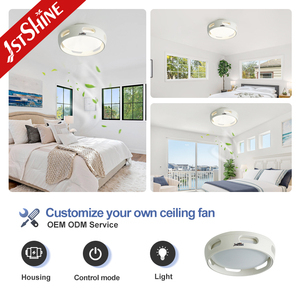 1stshine LED ventilateur de plafond blanc 16 pouces purification de l'air réglable éclairage led ventilateur de plafond avec télécommande - Product Image 4
