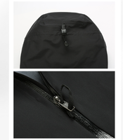 Veste softshell unisexe entièrement thermocollée, monocouche, coupe-vent, respirante, pour la randonnée en extérieur, à capuche, col montant, fermeture éclair, fine, pour adultes