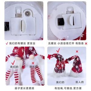Nuevos Adornos Navideños Luminosos de Muñeco Forestal Tejido en Postura Sentada - Product Image 2
