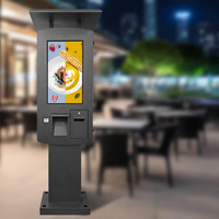 32 "l'intense luminosité noire extérieure IP65 imperméabilisent le kiosque de paiement d'ordre d'individu d'écran tactile avec le toit
