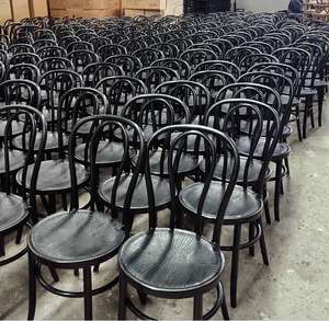 Sillas de Resina Negra Texturizadas, Económicas, Duraderas, de Madera Curvada para Fiestas - Product Image 3