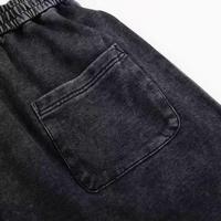 Setelan pakaian olahraga Retro pria, celana katun bordir & Hoodie dapat diatur tali serut 2 potong dengan cetakan Logo