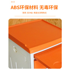 Hospital <b>Bedside</b> <b>Table</b> Plastic Storage Cabinet Folding Easy Cleaning Bedroom Use - Product Image 2