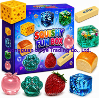 Jouets Squishy en Boîte de 8 Pièces en TPR, Jouet Anti-Stress à Presser en Forme de Sucre de Malt, Boîte Mystère Unisexe à partir de 14 Ans
