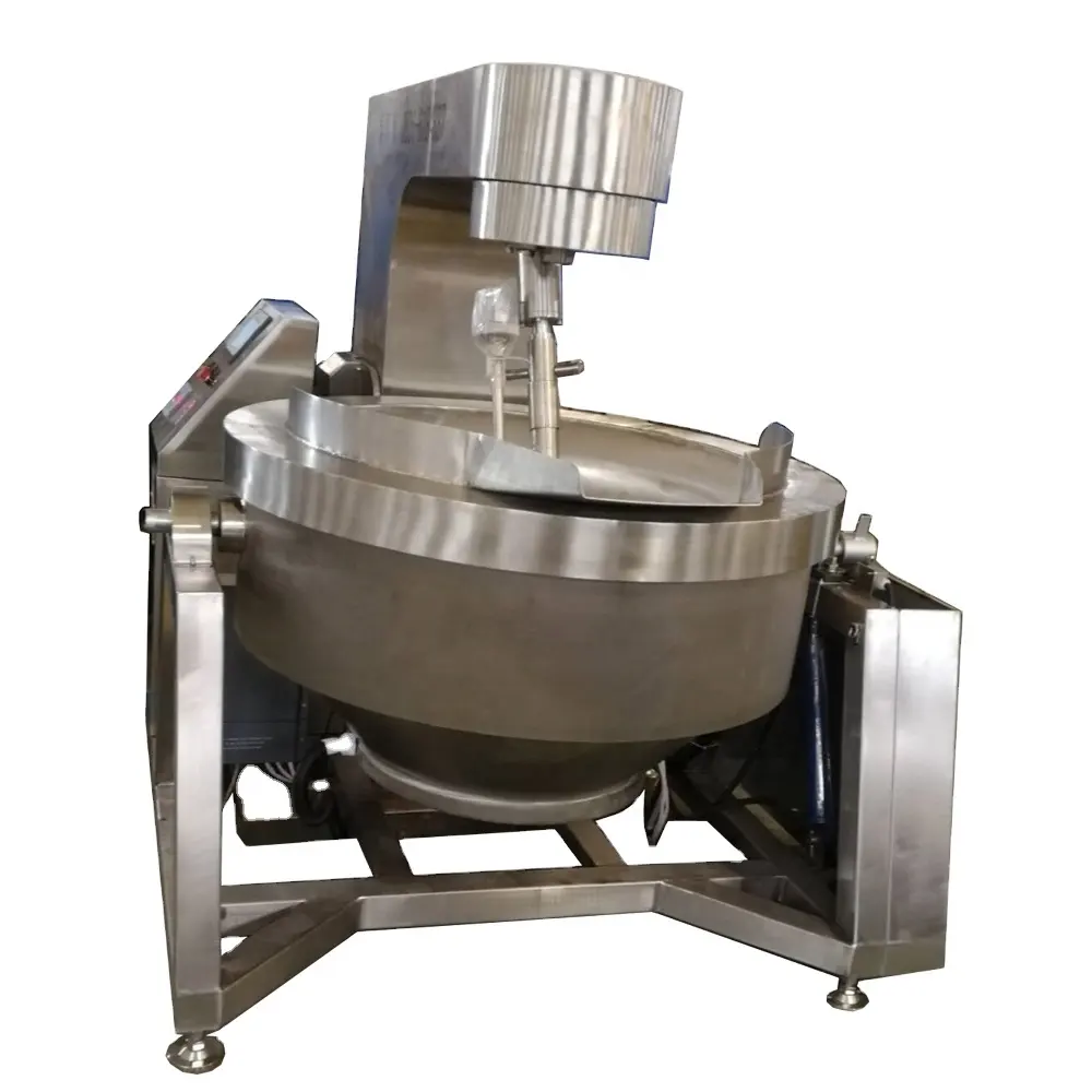 Food Processing Plant Cooking Jacketed Kettle With Mixer Planetary Mixer Machine Planet Jacket Kettle mixer planetary