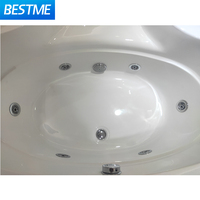 Baignoire de luxe en acrylique pour hôtel, 1,3 m, double, avec oreiller, douche massante, spa intérieur, bain à remous