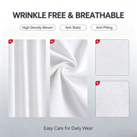 Tissu de chemise en polyester et coton TC tissé, tissu pour uniforme, support OEM ODM, couleur personnalisée pour chemises d'affaires et doublures de vêtements