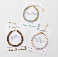 Gelang Manik-manik Ungu Go2boho Unisex Hadiah Ulang Tahun Perhiasan Gelang