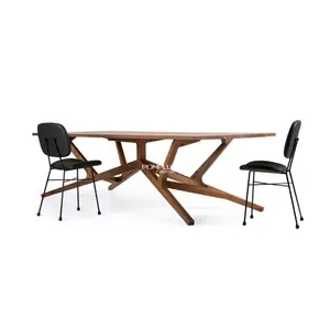 FDT-146简约设计矩形餐桌实木现代黑色餐桌椅套装餐厅家具