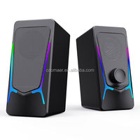 Altavoz USB 2.0 para Computadora Portátil y de Escritorio, Sonido de Alta Calidad, Altavoces USB Multimedia para PC con Luces