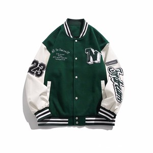 Unisex Chất Lượng Cao Tùy Chỉnh Thêu Varsity Áo Khoác Quá Khổ Mỹ Hip Hop Phong Cách Của Nam Giới Dài Chiều Dài Quần Áo - Product Image 2