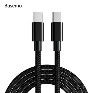 Phổ 1m 3A 60W bện Nylon Cáp <span class=keywords><strong>USB</strong></span> PD Loại C PD sạc nhanh phí sạc cho iPhone 15 cho Samsung google-cho xe ô tô - Product Image 1