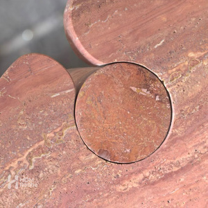 Top cổ cổ điển màu Đỏ travertine đá cẩm thạch hành lang giao diện điều khiển Bảng cho nhà phòng khách sạn biệt thự - Product Image 5