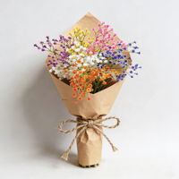 Fleurs artificielles de Gypsophile en gros, multicolores, pour cadeaux et décorations de mariage