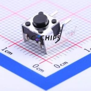SKHHLMA010 Tactile Switch Bent Lead Through Hole,6x6mm Switch Single Pole Single Throw Round Button Right Angle Insert 6mm - Product Image 1