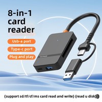 Lector de tarjetas expansor OTG multifunción USB3.0/tipo C, nuevo lector de tarjetas SD/TF/CF/MS para ordenadores portátiles, dispositivos móviles