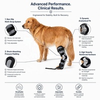 PETSGUARD PG0015 Attelle de protection respirante en polyester pour chien, durable et légère, réduit l'usure du cartilage, soulage les douleurs articulaires, prévient les entorses
