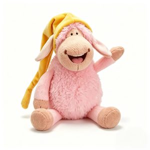 Bonnet de sommeil personnalisé en peluche agneau, jouet doux et câlin en forme de mouton, aide au sommeil, animal en peluche pour tout-petits, cadeau pour bébé - Product Image 3