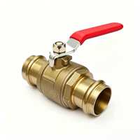 Robinet à bille en laiton, raccordement à sertir, PN16, 1/2in-1in, joint EPDM, OEM pour conduites d'eau potable directe