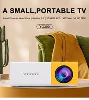 Mini projecteur de cinéma maison mobile haute luminosité, projecteur intelligent portable sans fil, interfaces HD, projecteur vidéo 4K