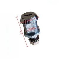 Serrure de porte pour borne d'arcade JSJM-WHJT00477 en métal, courte et longue, pour machines de jeu à monnayeur, antivol, version anglaise