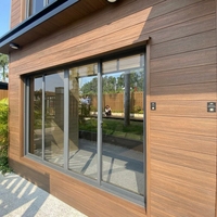 Panneau mural WPC co-extrudé ignifuge, imperméable, à grain de bois, classe B1, faible entretien, pour revêtement intérieur et extérieur
