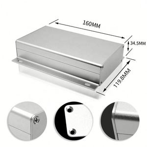 EBM IP54 Wall Mounted CNC Milling Anodized Aluminum Extrusion <b>Enclosure</b> Control Box Electrical PCB Housing - Product Image 1