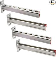 Supports en acier MISA de 14 pouces, lot de 4, attaches robustes pour présentoirs, cadres et structures tubulaires