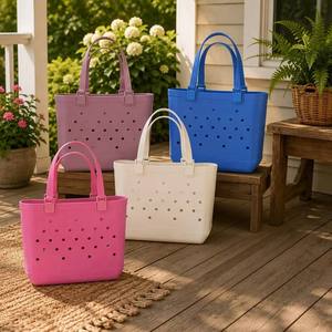 Bolsa de Playa de Silicona Impermeable, Bolso de Mano de Moda para Mujer, Estilo Jelly, Gran Capacidad, para Vacaciones de Verano y Uso en la Piscina - Product Image 1