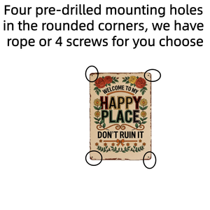 Bienvenue dans <span class=keywords><strong>mon</strong></span> joyeux coin : Décoration murale florale rustique en fer pour <span class=keywords><strong>cuisine</strong></span>, maison, café, mariage et anniversaire - Product Image 5