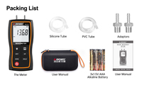 Manomètre différentiel numérique portable SNDWAY SW-512B pour le test de l'air et de l'eau, jauge de pression différentielle pour la mesure industrielle
