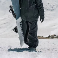 Pantalon de ski unisexe en tissu T400, imperméable, coupe-vent, résistant à l'abrasion, pantalon de snowboard ample, pantalon de jogging d'extérieur