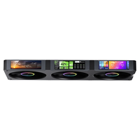 Ventilateur de boîtier Jonsbo ZC-360B noir, synchronisation ARGB, lumière ARGB, ventilateur PWM 3 côtés, ventilateur de boîtier d'ordinateur pour système de refroidissement PC, ventilateurs RGB
