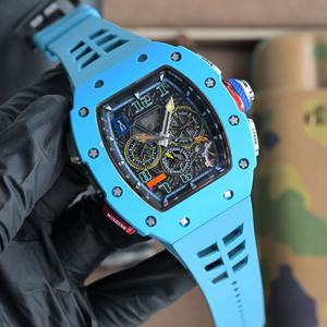 Montre de luxe pour homme, automatique, à chaîne, sportive, en fibre de carbone, de haute qualité, avec miroir saphir, lumineuse, tendance - Product Image 2