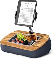 Support de tablette avec bol à collation, support iPad rotatif à 360° pour Kindle/iPad/téléphones de 4,7 à 13 pouces, lecture mains libres au lit/canapé