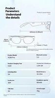 Gafas Inteligentes Xg88pro a Precio de Fábrica, Gafas de Sol Inalámbricas con Bluetooth, Micrófono y Altavoces Integrados, Asistente de Voz, Carga Magnética