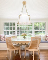 Lustre suspendu en tissu laiton rond simple et moderne personnalisé pour la maison projet d'îlot de cuisine Windsor grand abat-jour suspendu