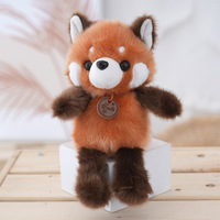 Porte-clés en peluche mignon et doux, mini-animaux en peluche Kawaii, breloque de sac, pendentif, accessoires de poupée (mouton, lapin, ours rouge)