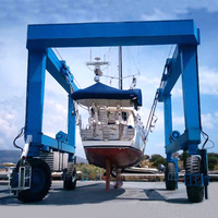 Yacht, levage, portique, grue, yacht, bateau, levage, voyage, levage, bateau, grue