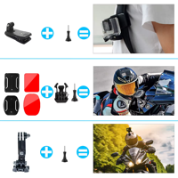 Support de caméra d'action pour casque de moto Insta 360 X5 X4 X3 Go Pro, perche à selfie flottante, accessoire de montage pour vélo compatible GoPro Hero 14 13