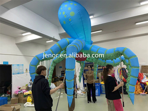 Traje marino <span class=keywords><strong>de</strong></span> medusas inflable <span class=keywords><strong>de</strong></span> marioneta <span class=keywords><strong>de</strong></span> pulpo inflable <span class=keywords><strong>de</strong></span> iluminación azul para desfile - Product Image 6